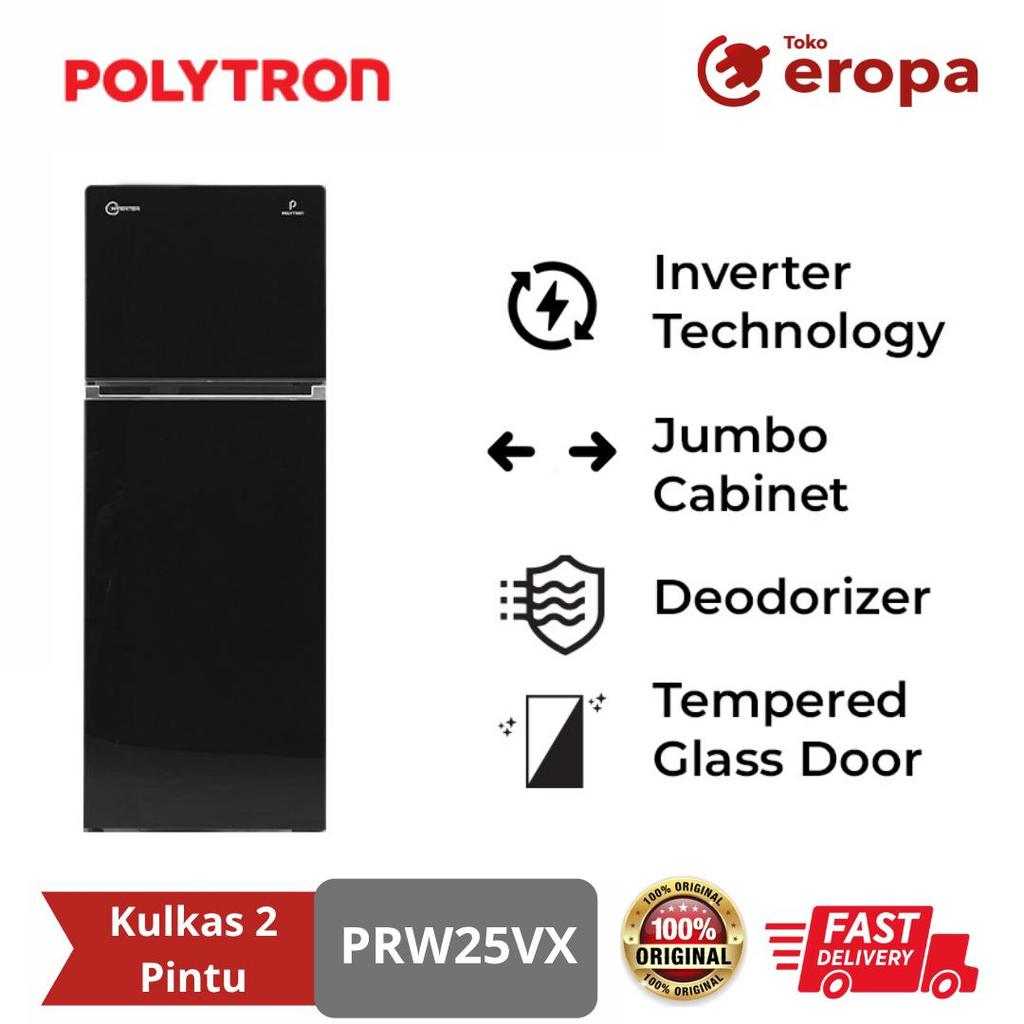 Kulkas 2 Pintu Belleza Inverter Polytron PRW25VX