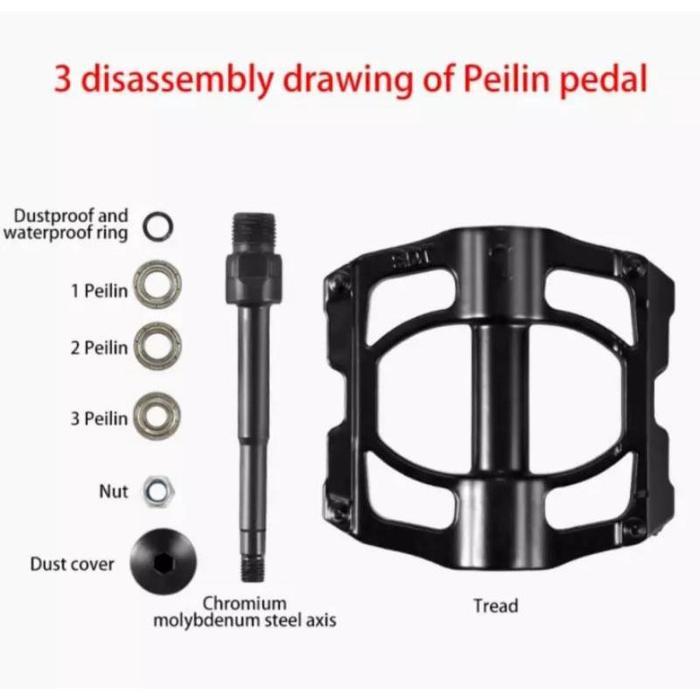 Pedal Bearing Sepeda Gunung Mtb Lipat / Pedal Sepeda Mtb / Pedal Sepeda Anti Slip / Pedal Bearing