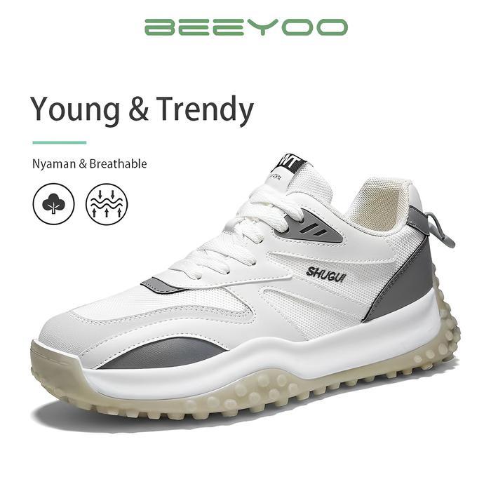 Beeyoo Sepatu Sneakers Wanita Sepatu Olahraga Fashion Casual WK701