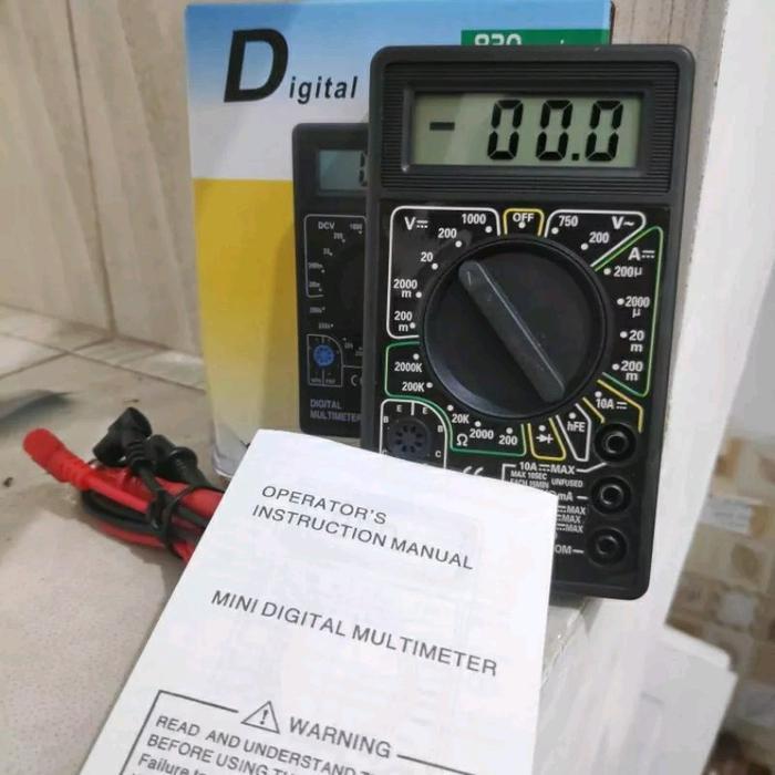 Multimeter Digital Super Tipis 1999 Display dengan Pengukuran AC/DC, Resistansi, Kapasitansi, Frekue
