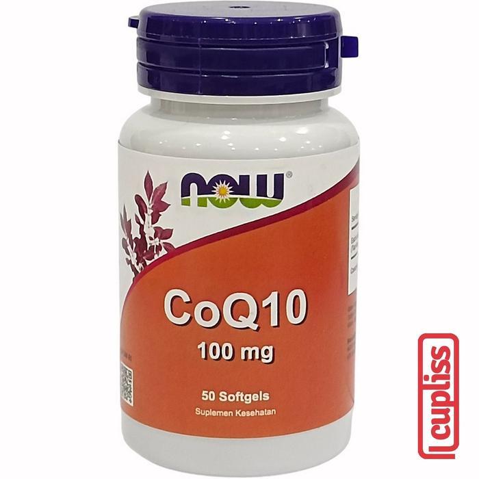 NOW Foods Vitamin COQ10 100mg Suplemen 50 softgels BPOM