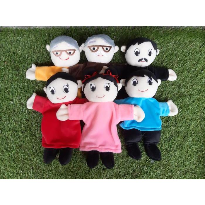 Boneka Tangan Keluarga Family Ayah/Ibu/Kakek/Nenek/Anak/bapak - Kakek dan Nenek