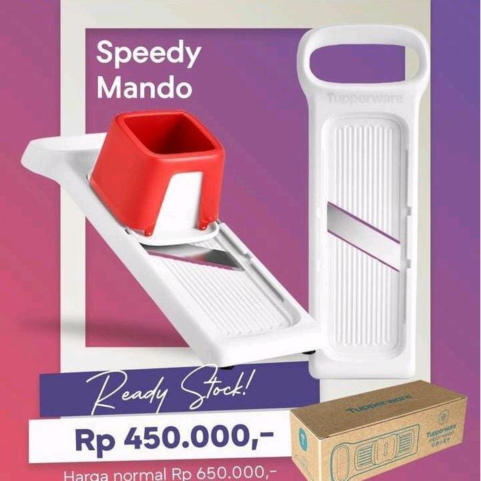 Tupperware SPEEDY MANDO Pengiris Bawang dan Kentang Original dengan Pisau Tajam Stainless Steel 2