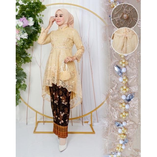 Setelan Kebaya Lesti Kejora Kebaya Tunik Modern Kebaya Wisuda Modern Kebaya Pesta Mewah