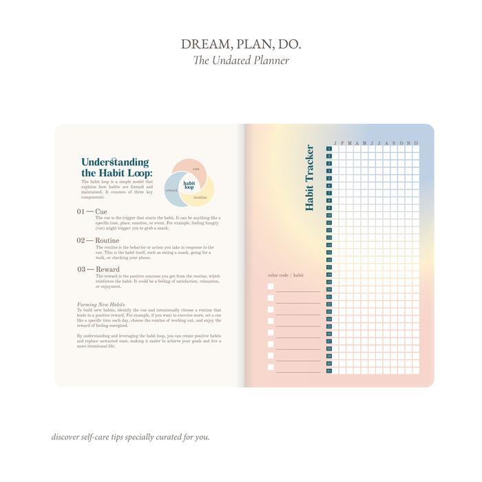 The Undated Weekly Planner Agenda Leather Binding by Paperie Lab