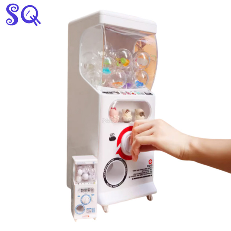 Mini Gachapon Machine Arcade Gum Capsule Toy Candy Machine Vending Machine Sliding Door Gachapon