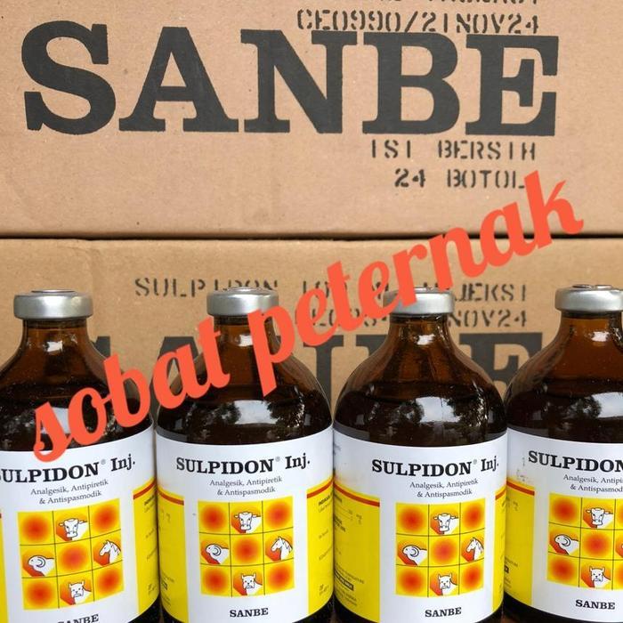 SULPIDON 100 ML, OBAT PENURUN PANAS, ANTI NYERI SAPI, DOMBA, KAMBING