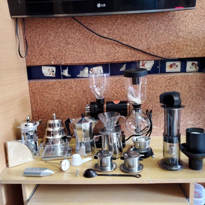 Paket kedai Kopi lengkap. Coffee maker set cafe. Paket alat cafe