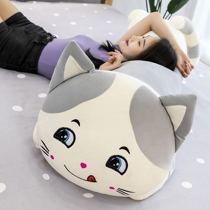 Miniso - Guling Boneka Kucing Lying Ukuran Jumbo 95Cm Bahan Halus Dan Lembut Untuk Anak - Mainan -