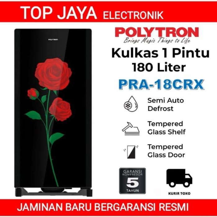 KULKAS POLYTRON 1 PINTU 180 LITER/LEMARI ES 1PINTU POLYTRON/LEMARI ES POLYTRON 1 PINTU - dus bawaan 