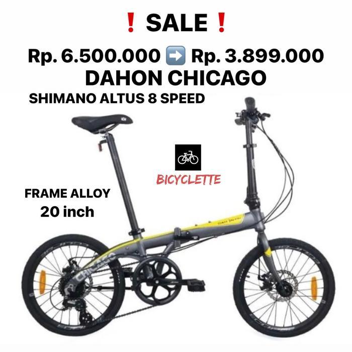 SEPEDA LIPAT DAHON ION CHICAGO 20 inch SHIMANO ALTUS 8 SPEED DISC NEW