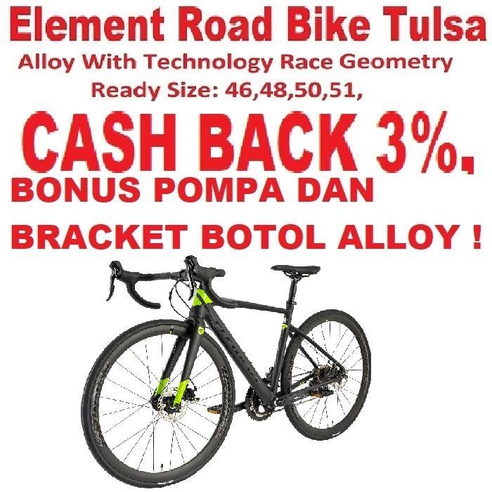 ASLI Sepeda Balap Roadbike New Element Tulsa Alloy Fork Carbon 2x11 speed READY STOCK