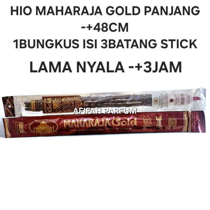 ` Dupa Hio Maharaja Gold Nyala 3jam Besar Panjang -+48cm 1bungkus Isi 3batang Stick - Buhur