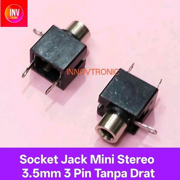 Innovtronic Socket Jack Mini Stereo 3.5Mm 3 Pin Tanpa Drat Untuk Perangkat Audio Dan Video