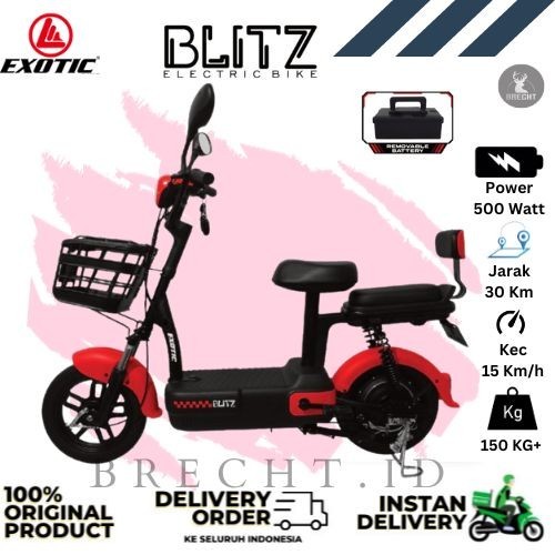 Sepeda Listrik Exotic Blitz 500 WATT  36V/12AH