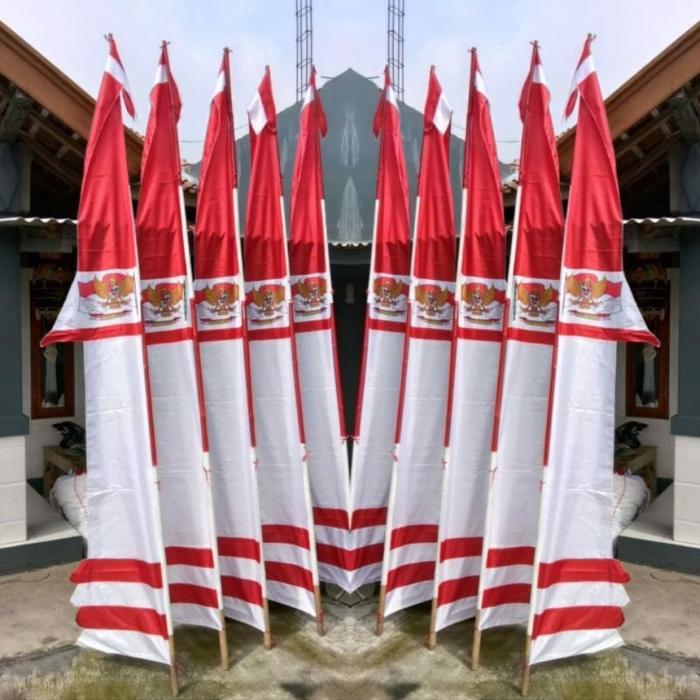[Isi 20 Pcs] Umbul Umbul Layur Garuda Merah Putih 4 Meter / Umbul Umbul Merah Putih / Umbul Umbul