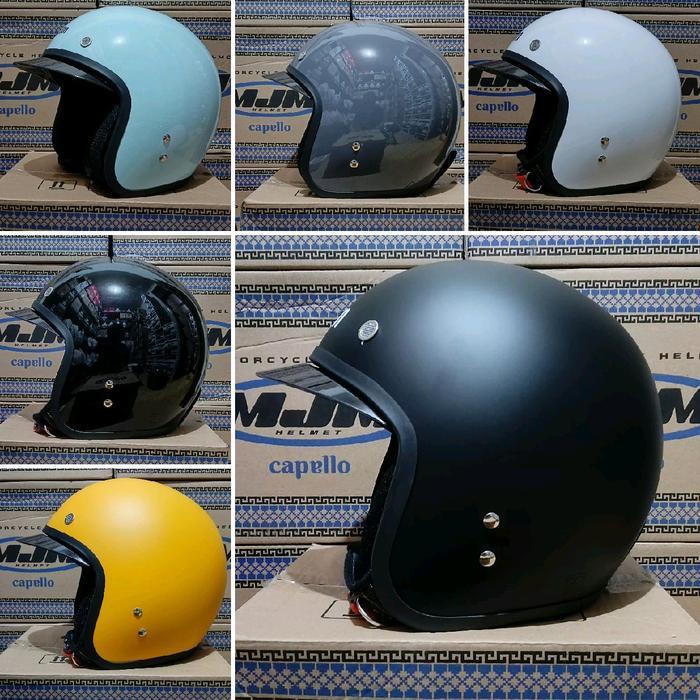 Helm Retro Mjm Capello Helm Half Face Motorcycle