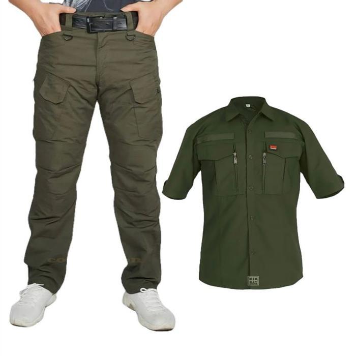 NEW Setelan Kemeja Tactical W-Tac Pendek dan Celana Tactical BLACKHAWK/Setelan Kemeja Lapangan