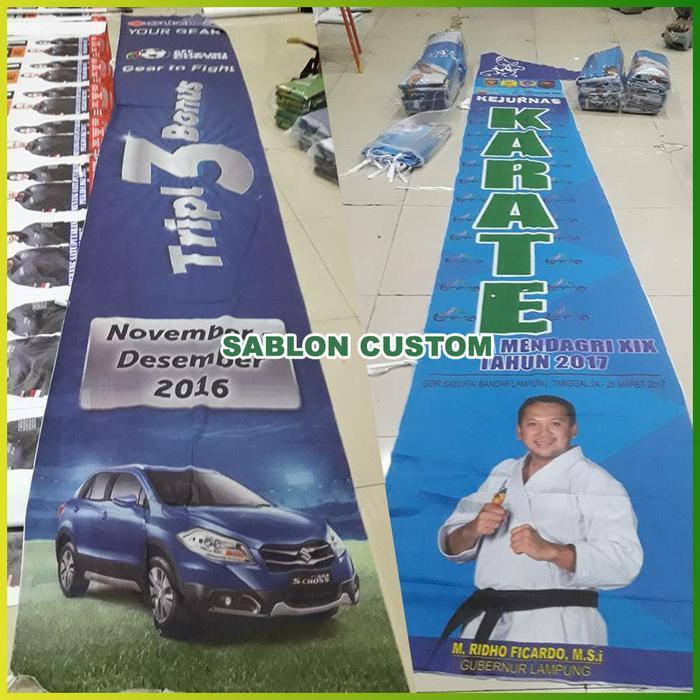 Bikin Umbul-Umbul Custom Bahan Kain Tc Full Collor Lebar 90Cm Berkualitas