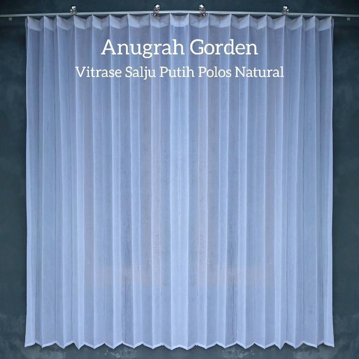 "New" Gorden Vitrase Polos , Gorden Vitrase Salju Putih Polos , Gorden Siang Polos Salju ,Gorden