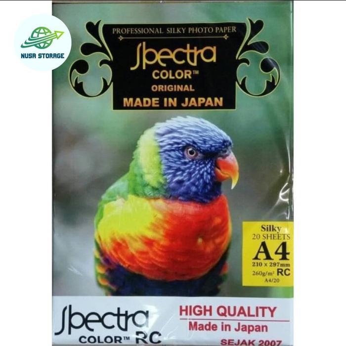 Promo Kertas Foto Spectra A4 260Gsm 20Sheets Professional Silky Photo Paper Doff Kulit Jeruk A4 260