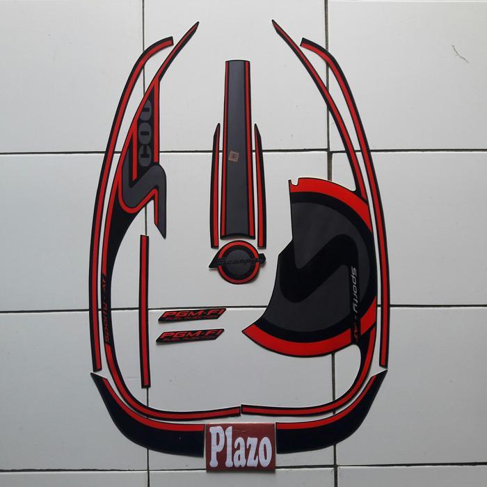 stiker striping body motor scoopy fi 2013 hitam