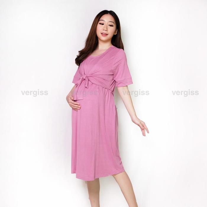 hamil menyusui dusty Baju hamil menyusui dusty pink - Blus, all size