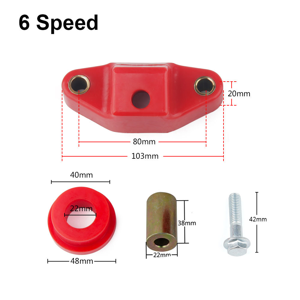 Polyurethane Manual Shifter Bushing Kit 5/6-Speed for Subaru Impreza WRX STI Red