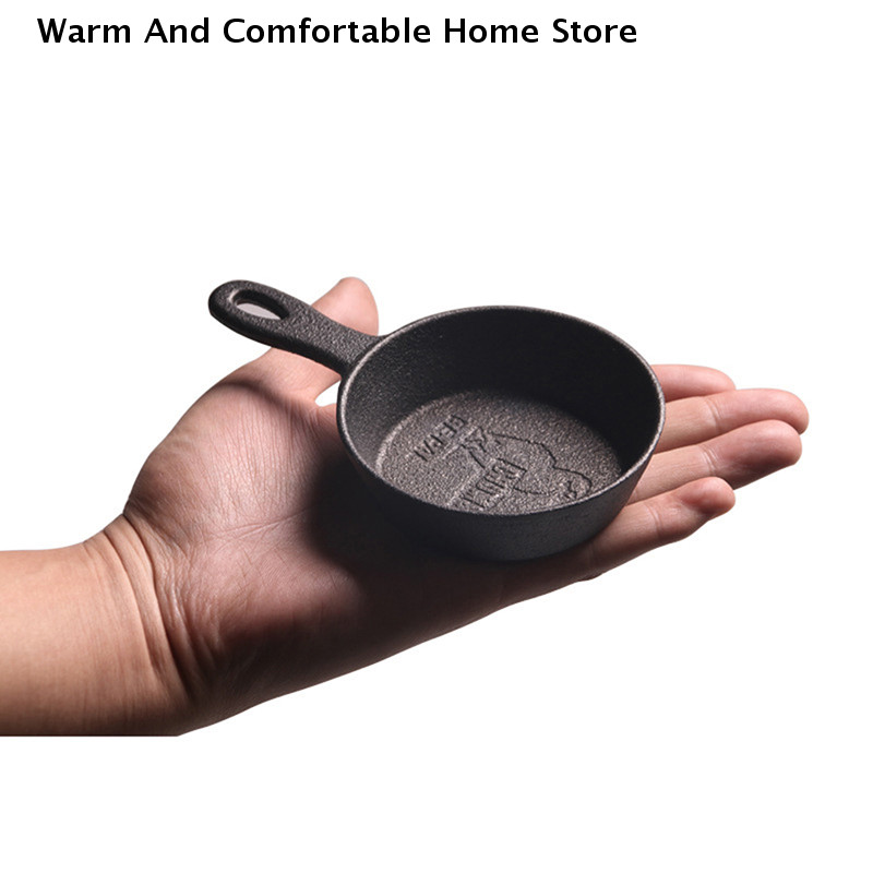 8.5cm Cast Iron Frying Pan, Non-stick Mini Egg Pizza Frying Pan For Gas Induction Cooker, Kitchen