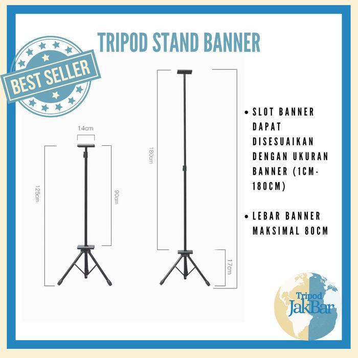 Premium Tripod Display Poster / Stand Frame / Stand Banner Tripod Camera Original