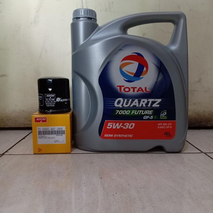 Paket Oli Total 5W-30 + Filter Oli Agya/ Ayla/ Sigra/ Calya/ Sirion