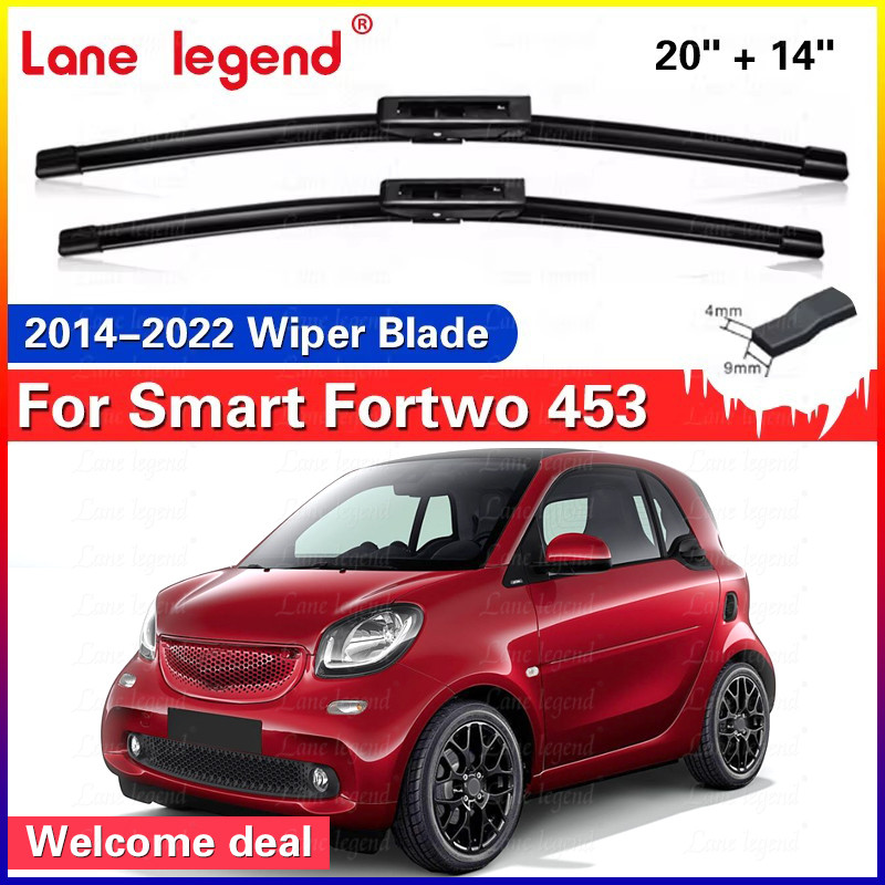 For Smart ForTwo 453 C453 A453 2014 - 2022 Front Wiper Blades Brushes Cutter Windscreen Windshield