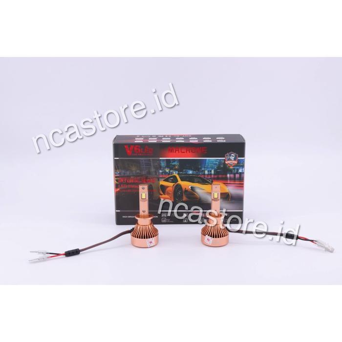 Lampu Led V6 Macrone Headlight H1 6000K