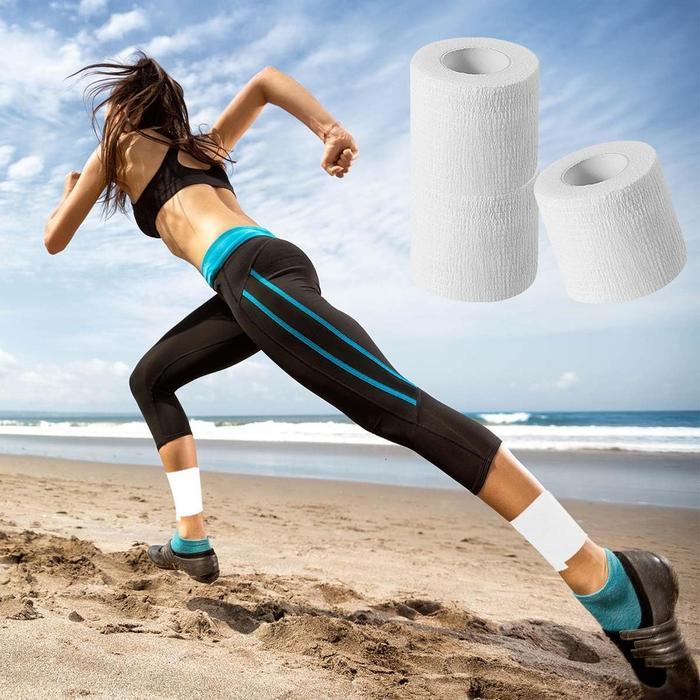 Perban Jari Olahraga 5Pcs Elastis Tape 5Cm*4.5M Untuk Voli Gym Rehabilitasi Cedera Terlaris
