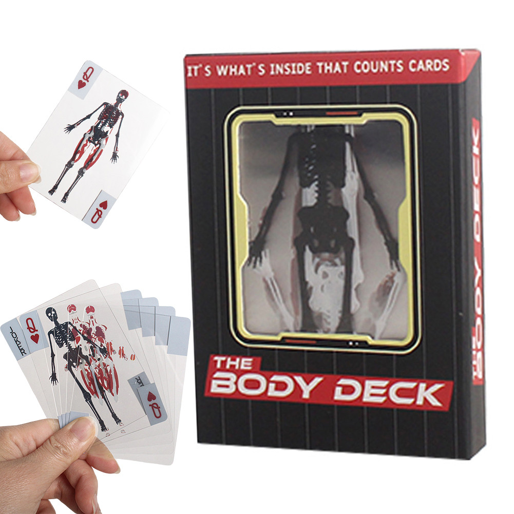 Mannequin Body Deck Human Anatomy Playing Cards Human Body Slice Transparent Card Skeletons X-Ray