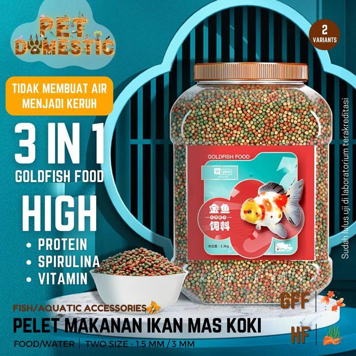 Terlaris Pelet Premium Ikan Mas Koki - Pakan Premium Ikan Mas Koki 1.5Mm & 3Mm