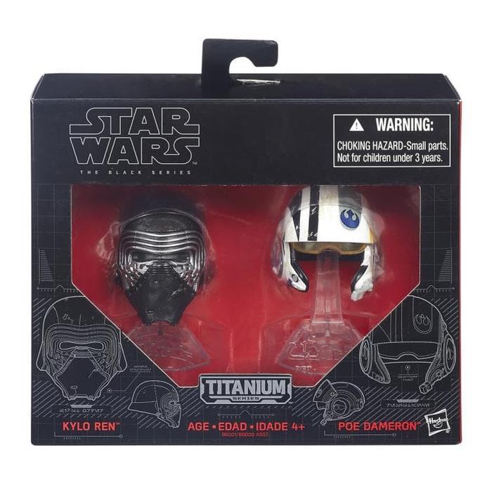 Ready [Hasbro] Star Wars Die Cast Helmets - Kylo Ren & Poe Dameron