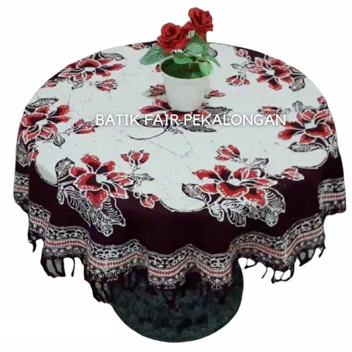 Organizer Taplak meja bulat batik diameter 95cm Modern