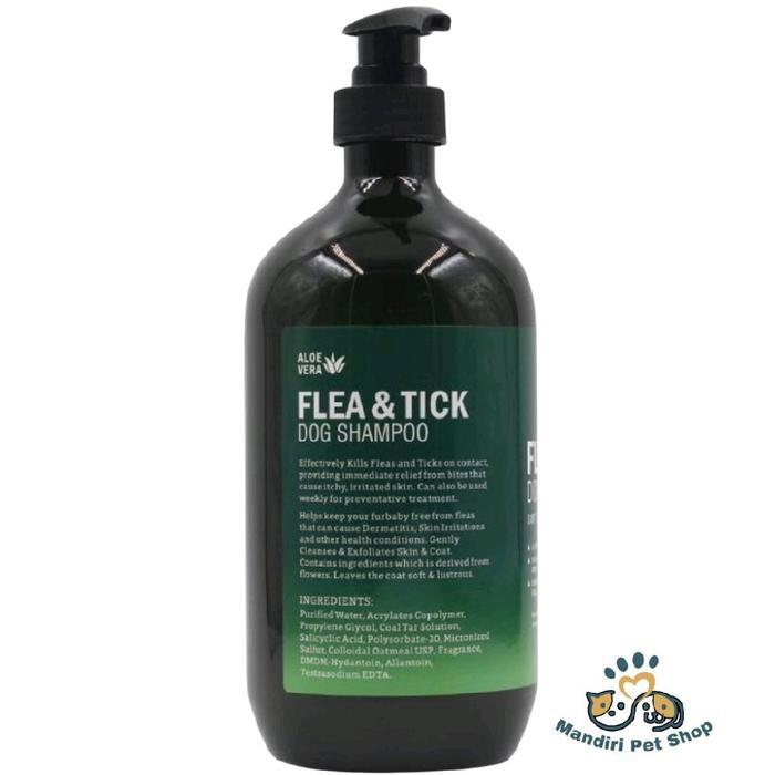 Happy Paws- Flea & Tick Dog Shampoo 1000ml - Shampoo Kutu Anjing Flea & Tick Dog Shampoo 1000ml