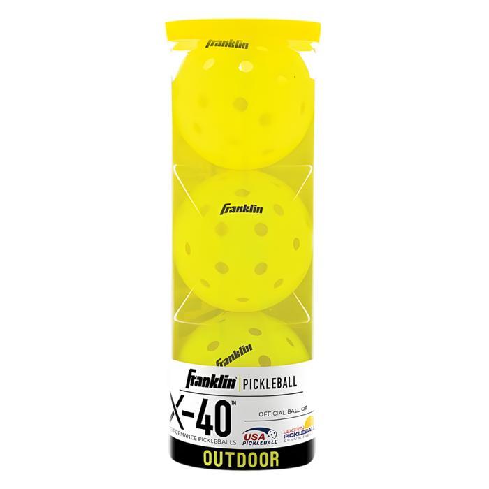 Franklin X-40 Yellow Optic Pickleball Ball 3 Pack Bola Pickleball Franklin Sports X 40 Kuning Isi 3