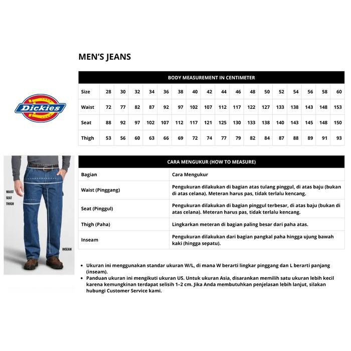 Dickies - Relaxed Fit Carpenter Jeans - Celana Jeans Panjang (Inseam 32 Inch)