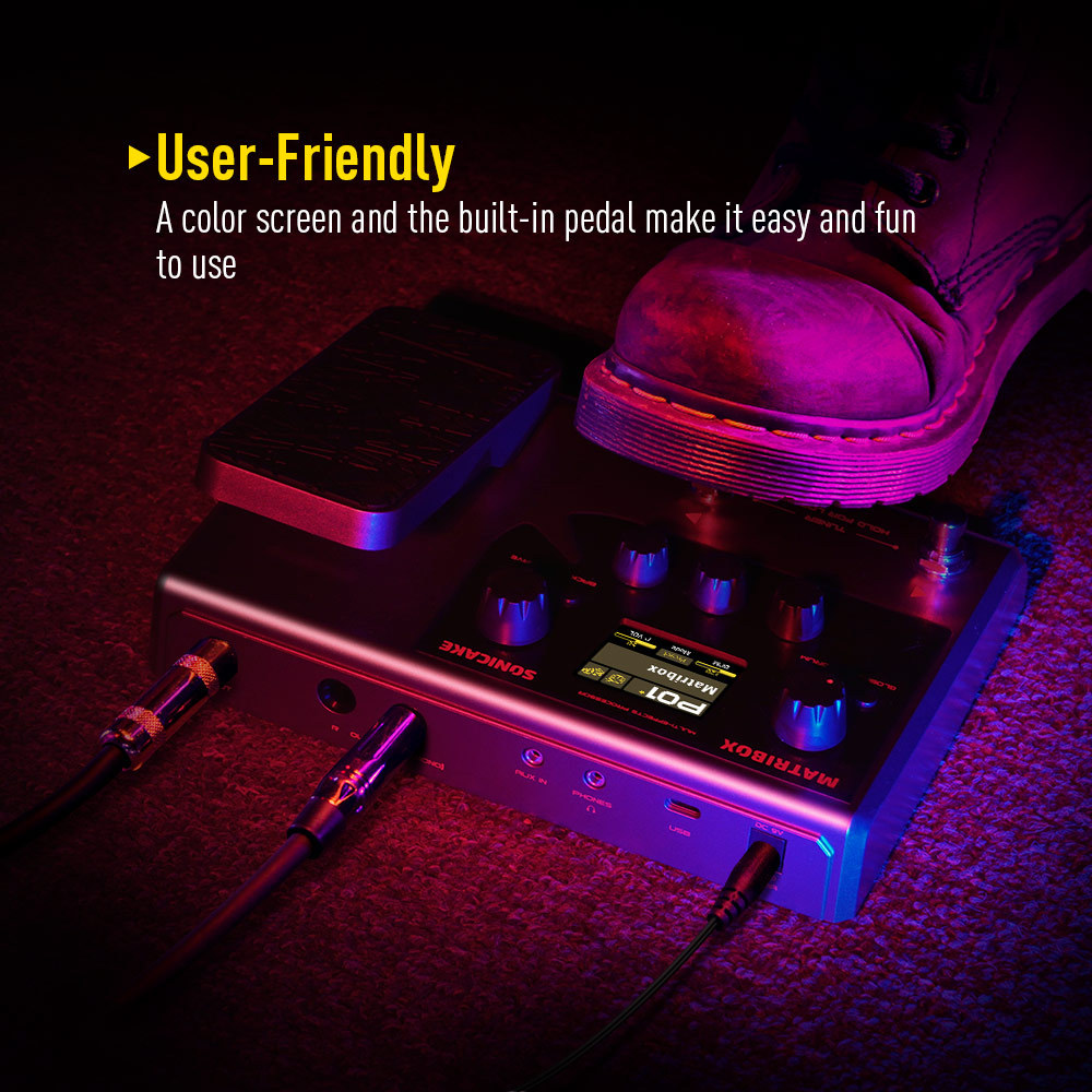 SONICAKE Matribox 140 Built-in Guitar/Bass/Acoustic Multi Effects Processor with Expression pedal