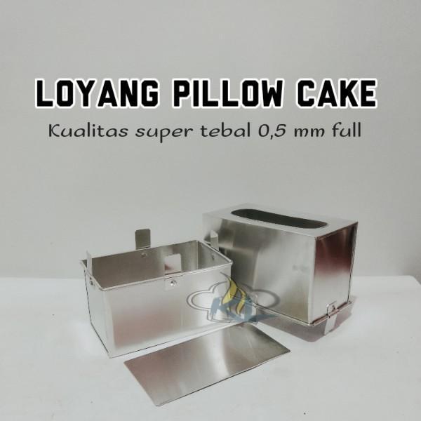 NEWW Loyang chiffon bongkar pasang persegi panjang / Loyang pillow cake ukuran 20x10x12 cm