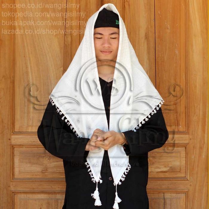 Sorban Segi 4 Putih Polos Rumbay - Sorban Arafat Putih Segi 4