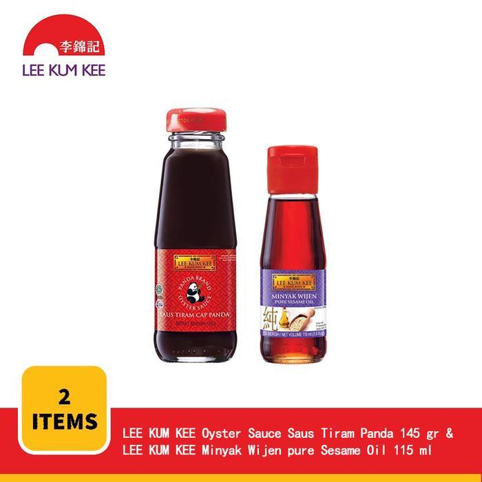 NEW!! LEE KUM KEE Saus Tiram Cap Panda 145gr + LEE KUM KEE Minyak Wijen Murni 115ml