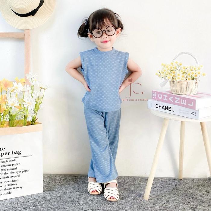 JUNECOLLECTIONS BAJU LEBARAN ANAK SETELAN KNIT ANAK BAJU KNIT ANAK PEREMPUAN STELAN ANAK PEREMPUAN