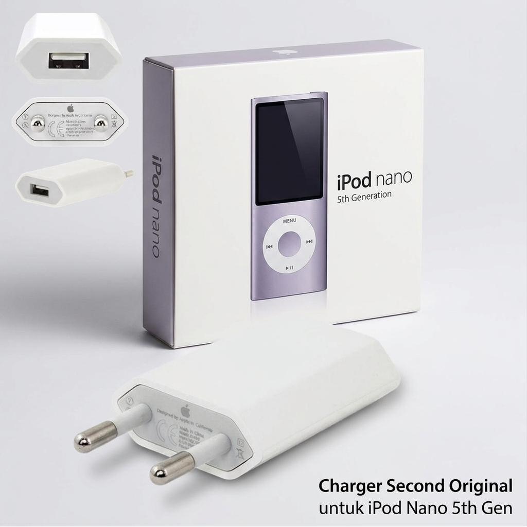 Adaptor Cas Apple A2118 Bekas Copotan 5W Cocok iPod Nano 5