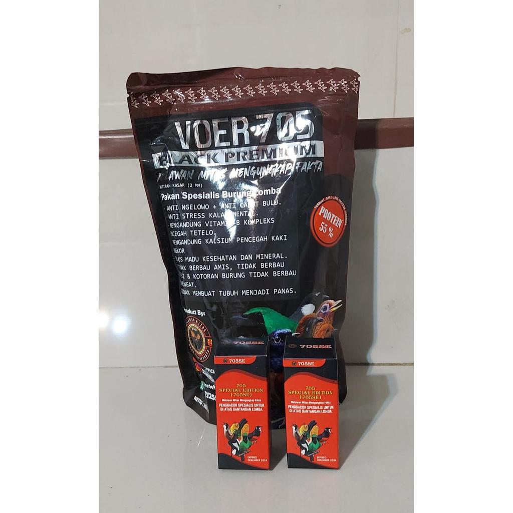 BUNDLING 705 FREE Paket Bundling 2 Pakan Burung 705 SE Bonus Voer 705 Black 250 Gram 705 SE, FREE 1 