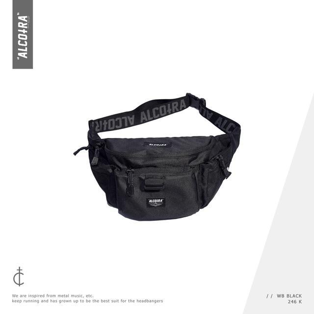 READY WB BLACK // WAISTBAG ALCOTRA // TAS PINGGANG ALCOTRA
