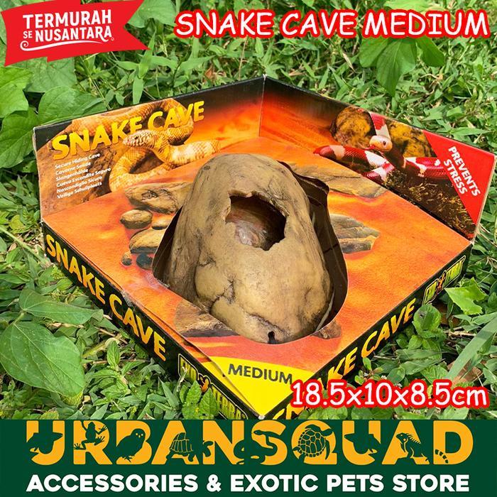 New Exoterra Snake Cave Hiding Cave Ular Bp Retic Molu King Corn Snake